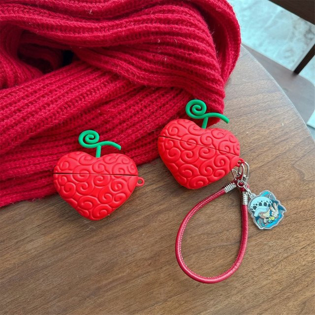 Anime One Piece Teufelsfrucht Schutzhülle für Apple AirPods Pro 3, Farbe: Rot - Bild 1