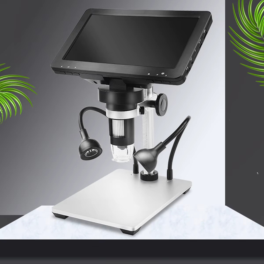 Mustool DM9 Digitalmikroskop mit 7 Zoll Display, 1200x Vergrößerung, 1080FHD Video und LED-Licht, Schwarz - Bild 4