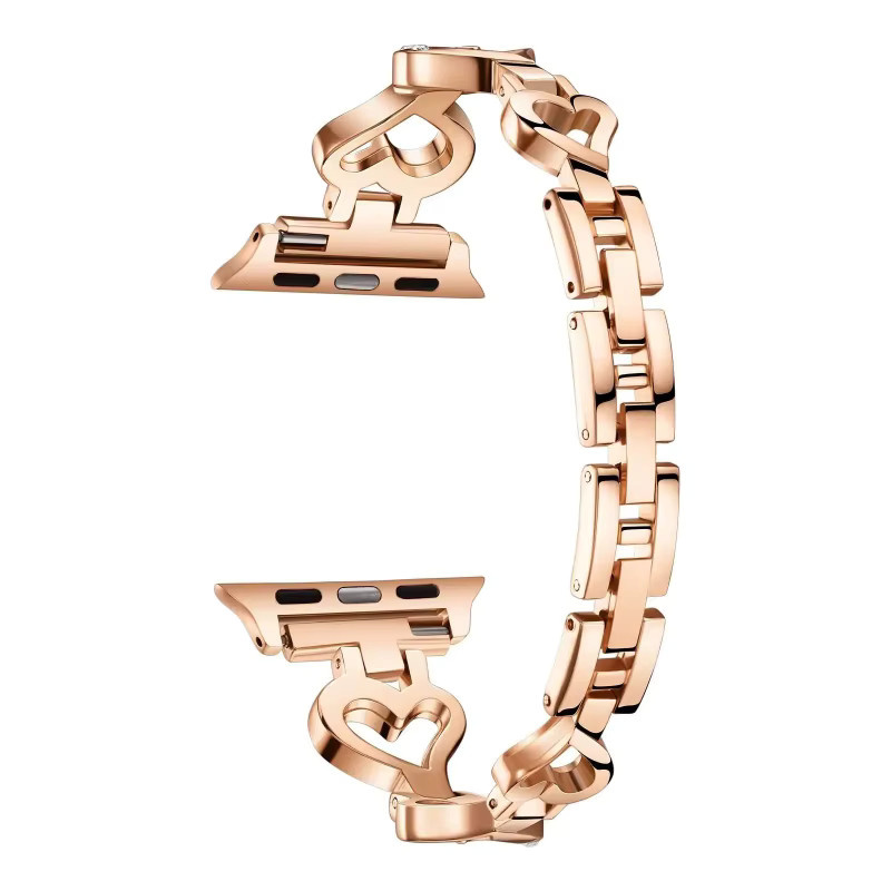 JBAILI Uhrenarmband Edelstahl, Roségold, Diamant, Zirkonia - Bild 2