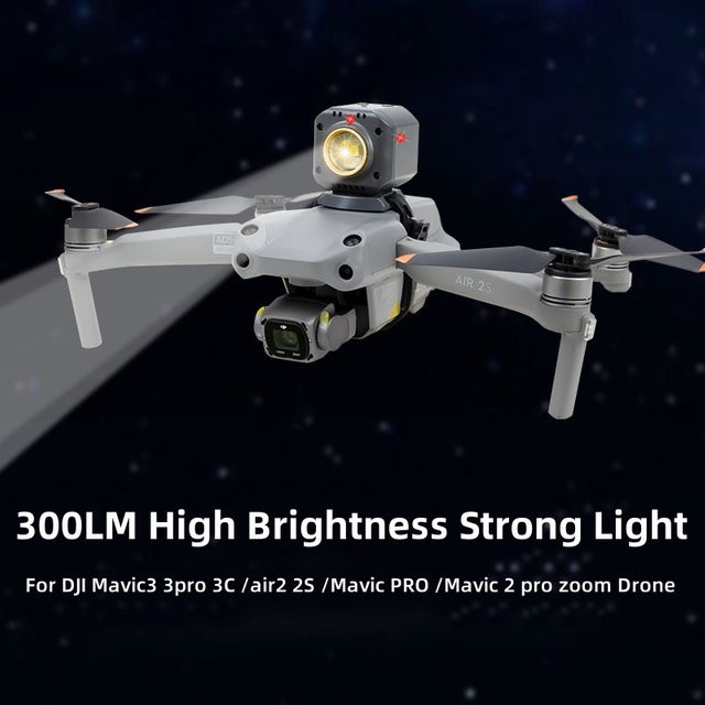 DJI Suchscheinwerfer mit 300LM hoher Helligkeit und fester Basis für Mavic Air 2 2S, Mavic 3, Mavic 3 Pro und Mavic 1 2 Pro Drohnen - Bild 1