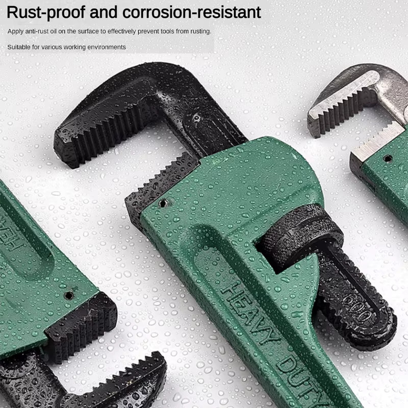 AXE SHAN Industrielle Rohrzange und Sanitärschlüssel als Universalwerkzeug für Installation und Demontage in Grün - Bild 4