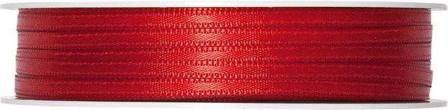 Halbach Satinband aus Polyester in Rot, Breite: 0,3 cm, Länge: 10 m - Bild 1