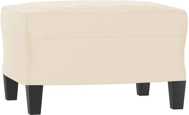 vidaXL Fußhocker Beige aus Mikrofasergewebe B/T/H: 60 x 50 x 41 cm - Bild 1