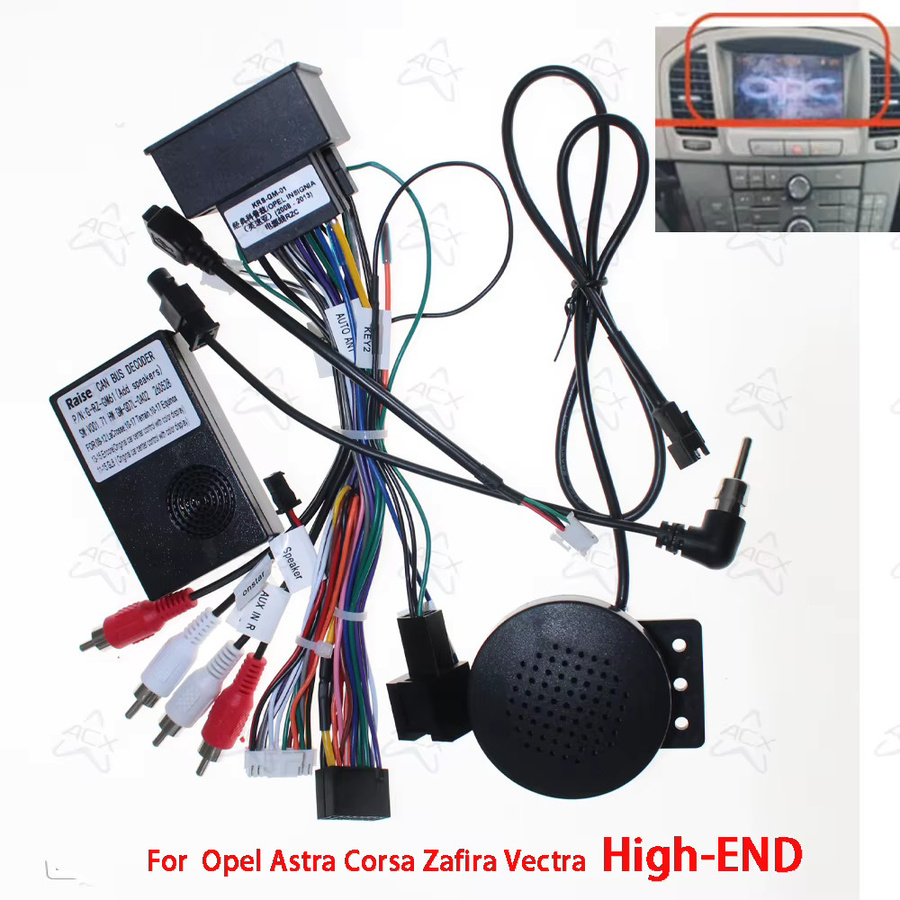Autoradio-Kabelsatz mit CANBUS-Decoder für Opel Insignia, Meriva B, Mokka, Zafira O, Corsa E, Astra J und Astra K in Schwarz, 16-Pin-Kabeladapter - Bild 3