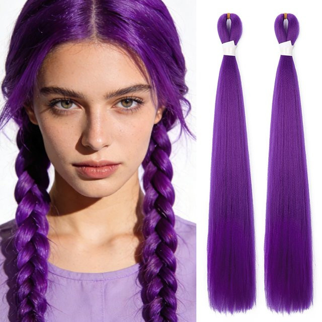 Lansa Haarverlängerungen Jumbo Braids, Lila, 2 Stück - Bild 1