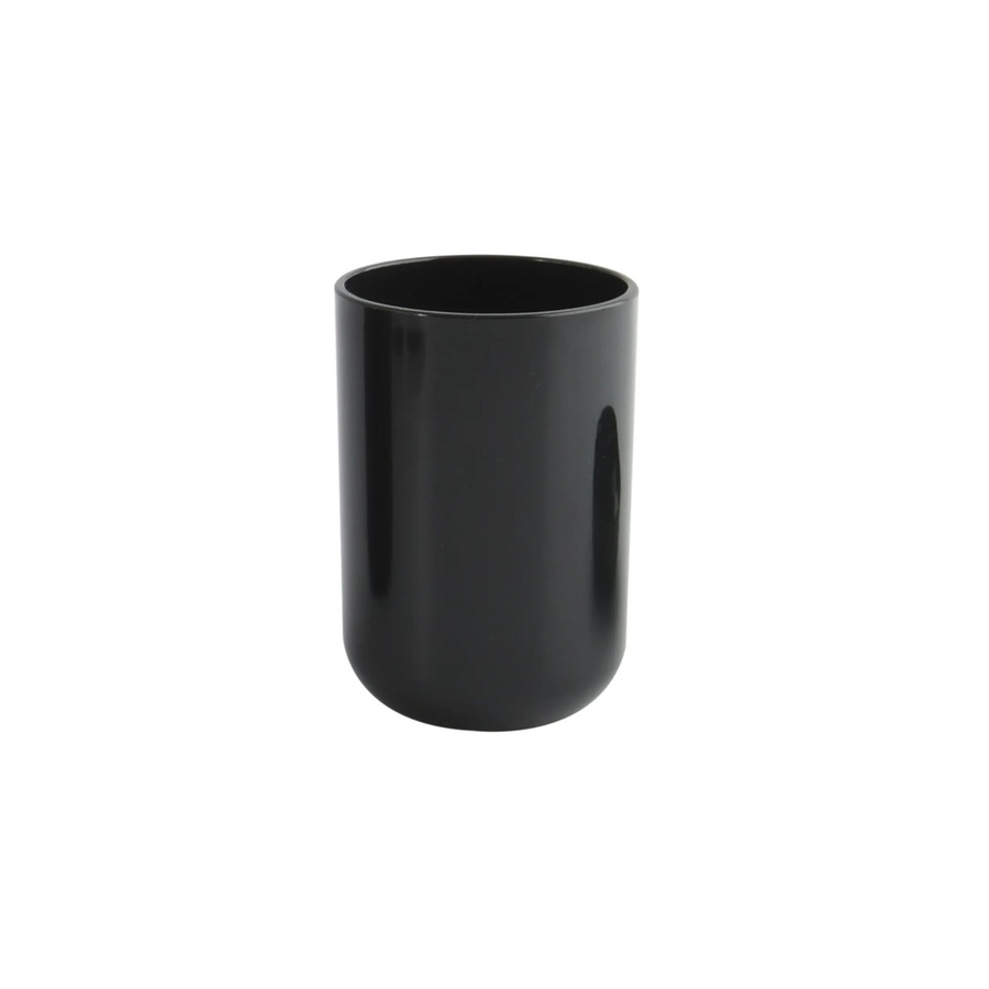 MSV Zahnputzbecher Inagua aus Polystyrol in Schwarz, Durchmesser: 7,1 cm, Höhe: 10,5 cm - Bild 2