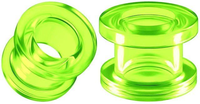 Ohrstecker Acryl, Grün, 16mm, Damen - Bild 1