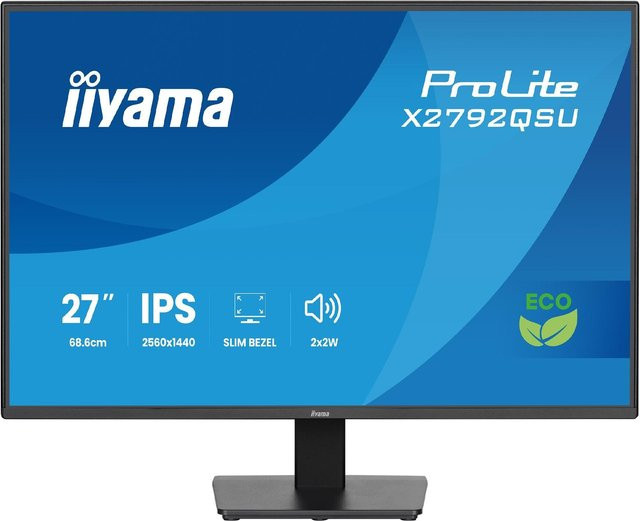 Iiyama ProLite X2792QSU-B1 LED-Monitor, 27 Zoll IPS Display, QHD 2560x1440, 120Hz, Schwarz - Bild 1
