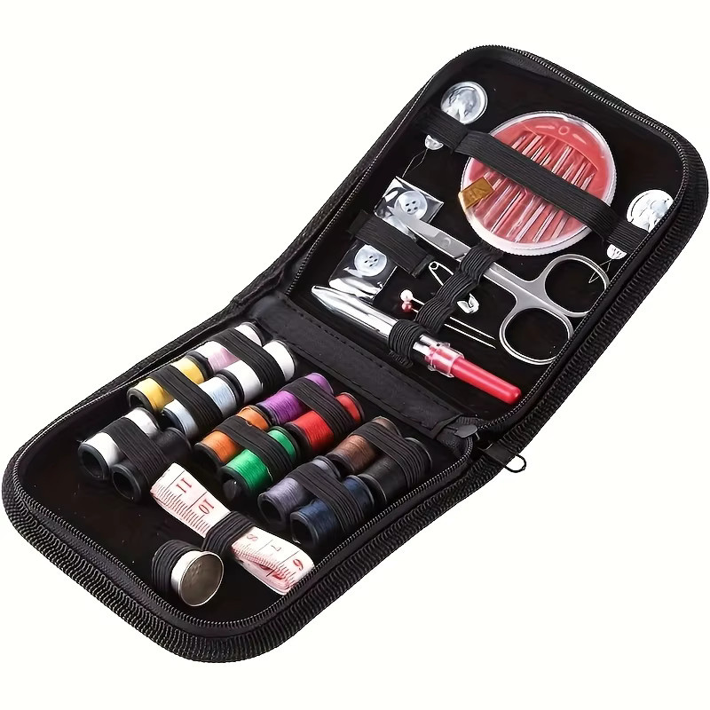DUTRIEUX 27-teiliges Nähset mit Stahlnadeln und großem Auge in Schwarz für Reparaturen und Basteln - Bild 3