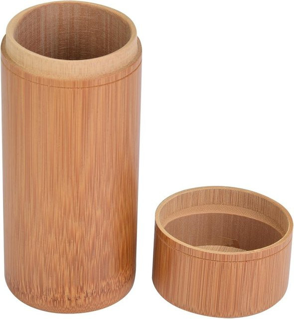 Tragbare Tee-Glas-Aufbewahrungsbox aus Bambus von mfySpace in Beige - Bild 1