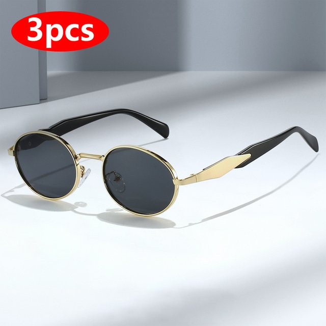 Ah-Mee Sonnenbrille, oval, Unisex, Vollrand, Metall - Bild 1