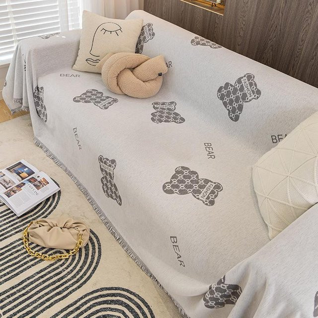 Chenille Sofabezugstoff Super Six als universelle Sofadecke im modernen Ins-Stil, kratzfest und waschbar, Breite: 180 cm, Tiefe: 130 cm - Bild 1