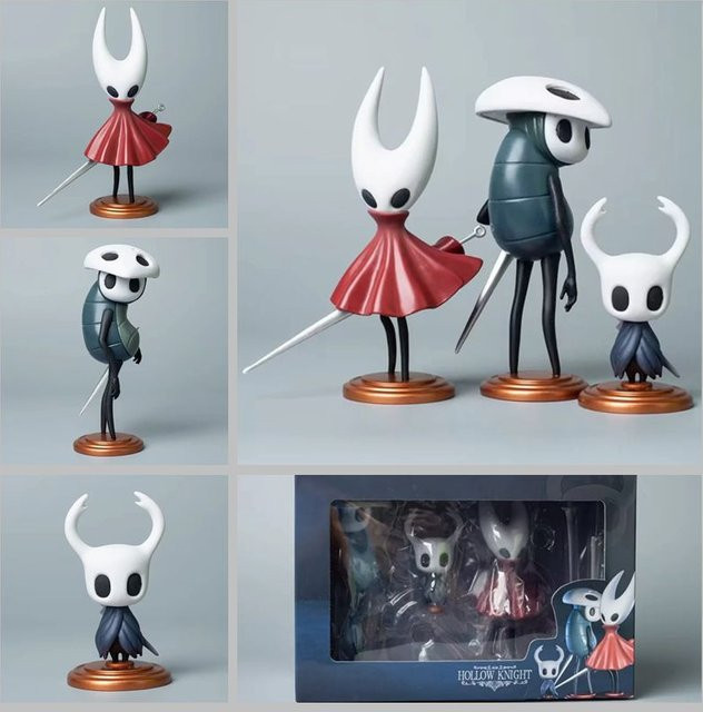 Bandai Hollow Knight Silk Song Figuren Set aus PVC mit Knight, Hornet, Grub, Zote, Quirrel, Shade und Cornifer als Sammlerstücke und Spielzeug - Bild 1