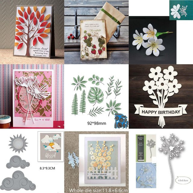 Metall Stanzform Blumenbaum Wolke für Scrapbooking und Papierhandwerk als Schneidwerkzeug und Prägeschablone - Bild 1