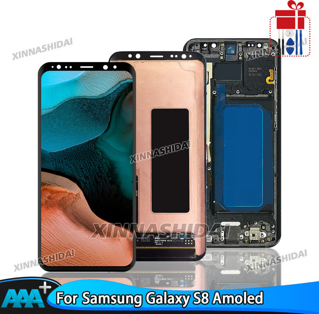 Samsung Galaxy S8 Amoled-Bildschirm-Ersatz mit Rahmen und digitalem Touchscreen - Bild 1