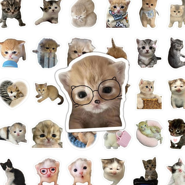 GOGOTU Katzen Cartoon Graffiti Aufkleber, 70-teiliges Set, multicolor - Bild 1