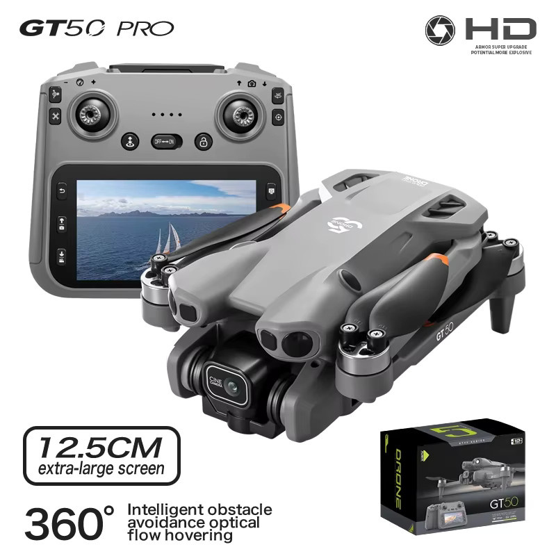 GT50 RC-Drohne in Grau mit 8K HD Luftbildfotografie, GPS und dreiseitiger Hindernisvermeidung sowie WIFI-Verbindung - Bild 6