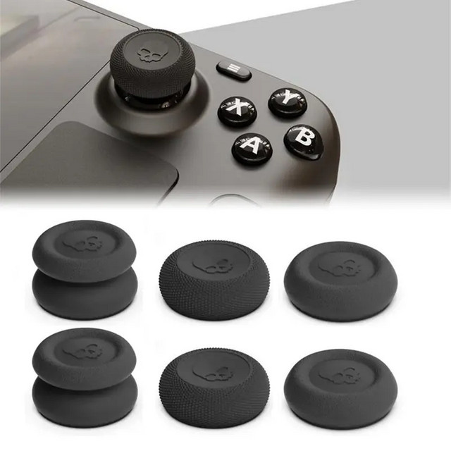SZKOSTON 6 Stück rutschfeste Analog Stick Caps in Grün für Steam Deck OLED und ROG Ally X - Bild 1