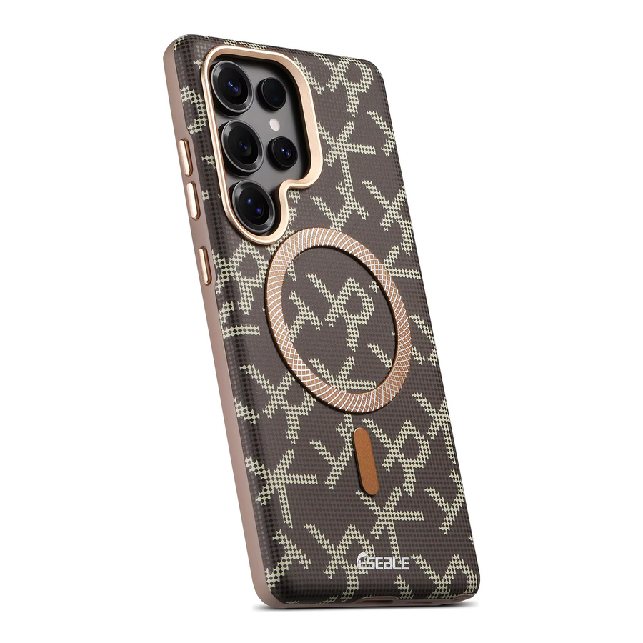 Samsung Luxuriöse Kunstleder-Handyhülle mit Magnet-Wireless-Charging und Matt-Finish für Galaxy S26 Ultra, S25, S24 in Rot - Bild 2