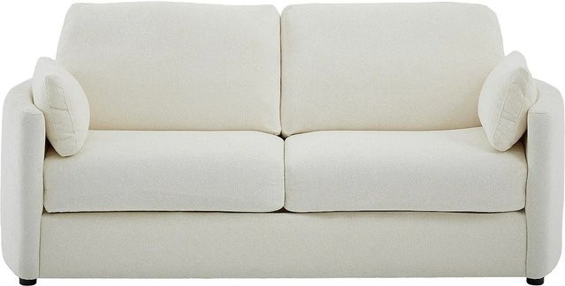 Vente-unique Schlafsofa Bagomi in Beige mit Stoffbezug und Armlehnen, Breite: 199 cm - Bild 1