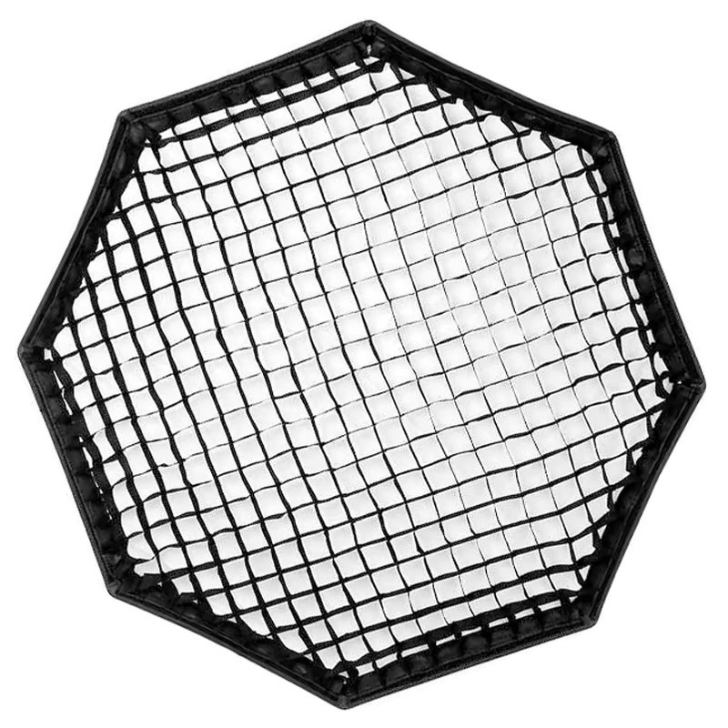 Triopo Softbox mit Wabengitter für Bowens-Montage, achteckige Softbox für Foto und Video in Schwarz, Durchmesser: 65 cm - Bild 5