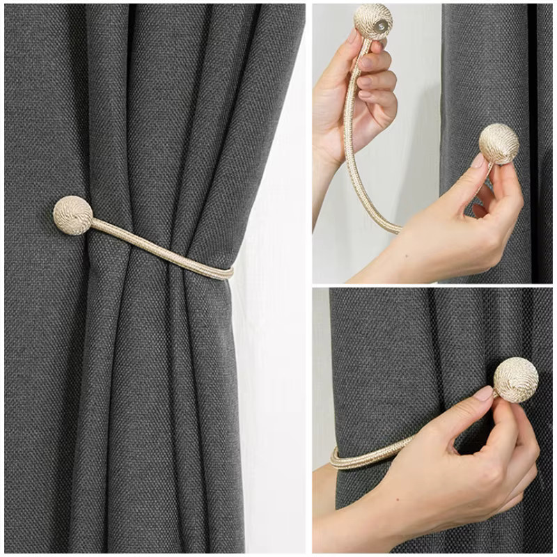 BELAVENIR Magnetischer Vorhang-Raffhalter in Gold für dekorative Vorhang-Clip-Halterungen - Bild 3