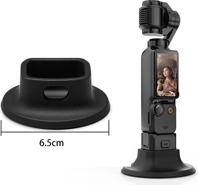 DJI Desktop-Ständerhalterung für Osmo Pocket 4 und Pocket 3, Handheld-Gimbal-Stützadapter mit rutschfester Basis, Schwarz - Bild 1