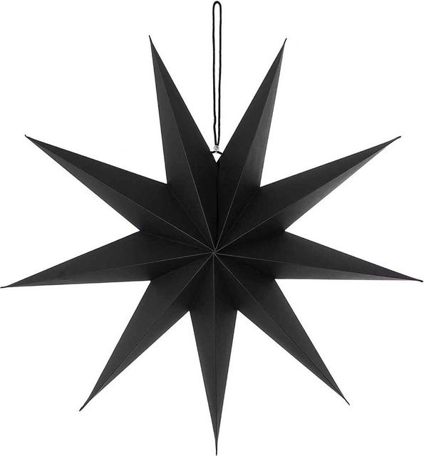 Rico Design Papierstern zum Auffalten in Schwarz für Weihnachten, Durchmesser: 28 cm - Bild 1