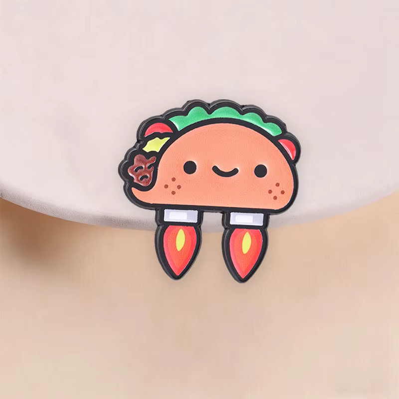 Miss Zoe Anstecknadel Raketen-Taco-Emaille, Bunt, Unisex - Bild 3