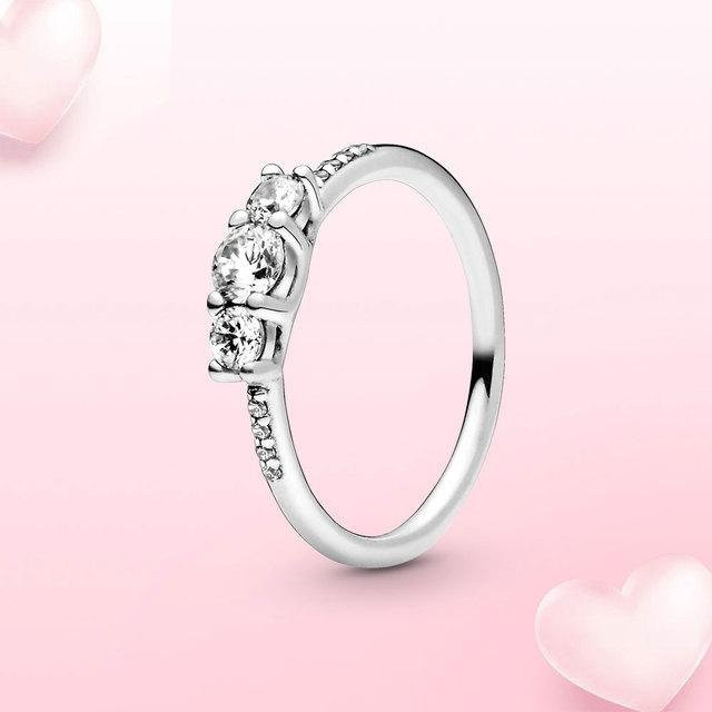 FOXANRY Jewelry Ring, 925 Silber, Zirkonia, Weiß, Damen - Bild 1