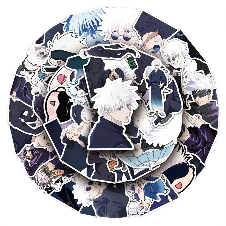 Bandai Jujutsu Kaisen Gojo Satoru Anime Aufkleber, Bunt / Mehrfarbig, 10/30/50 Stück - Bild 2