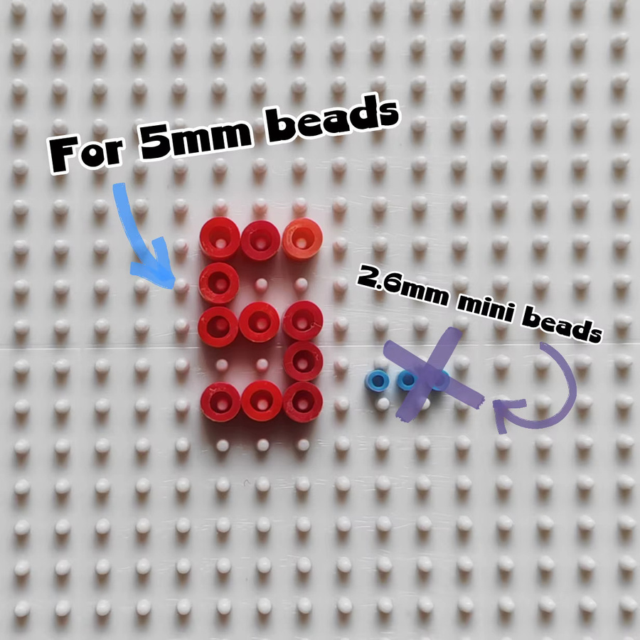 yantjouet Eisen-Pegboard, Pixel-Art DIY-Puzzles, Weiß - Bild 2