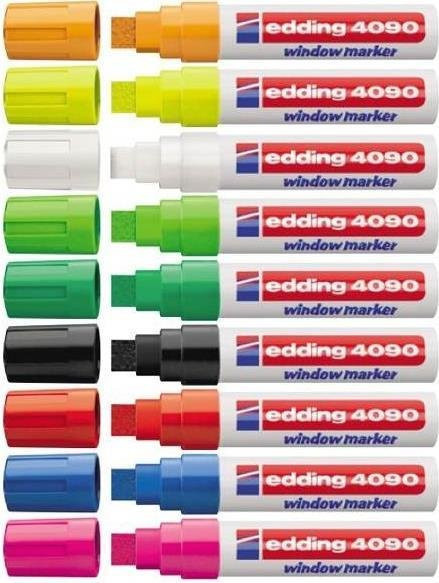 Edding 4090 Kreidemarker Set Multicolor mit Keilspitze für Whiteboards - Bild 2