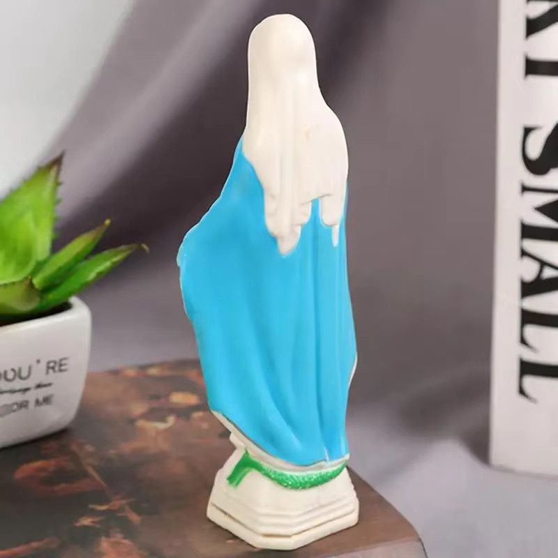 Handgefertigte katholische Jungfrau Maria Statue aus Kunststoff für deine Weihnachtsdekoration - Bild 4