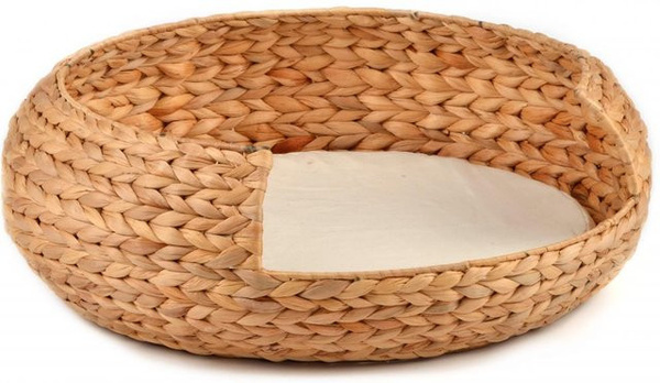 Katzenkorb Bira Gr. 2 von Silvio Design aus Wasserhyazinthe in Beige