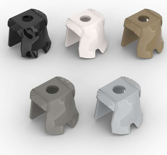 SixBricks Rüstung und Brust Schutz Bausteine Set in Grau für kreatives DIY Bauen - Bild 1