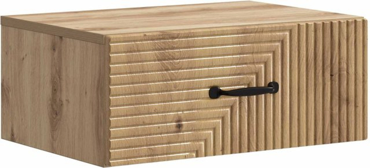 Wandmontierter Nachttisch vidaXL in Eiche Natur, Modern und Minimalistisch, B: 49 cm, T: 34,5 cm, H: 20 cm - Bild 1
