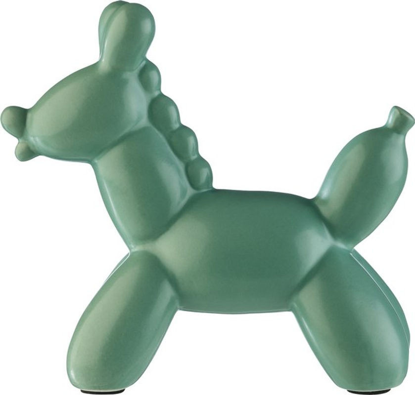 LIVARNO HOME Ballon-Skulptur Pferd aus Keramik in Grün, B/T/H: 16,8 x 7,6 x 7,6 cm - Bild 1