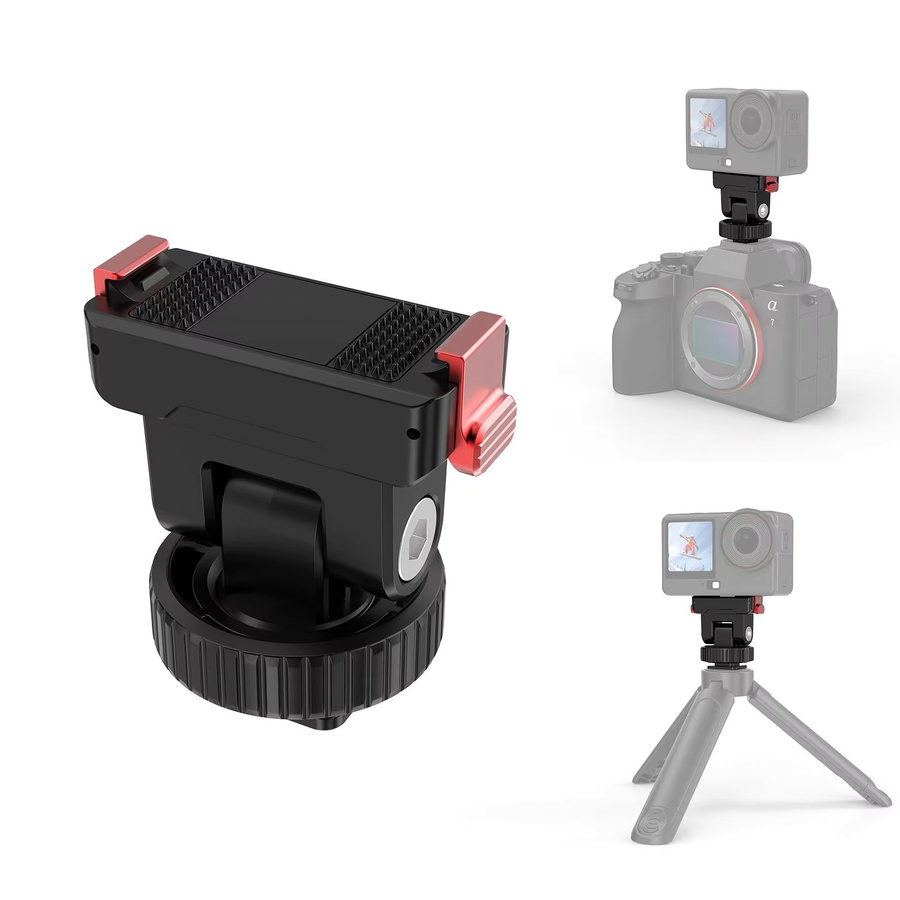 PULUZ Magnetische Kamera-Basis in Schwarz für DJI Osmo Action 6, 360 II und Nano-Kamera mit 1/4 Zoll Schraubenloch und Kaltplattenhalterung - Bild 2