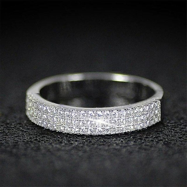 Huitan Bandring, Kristall-Zirkon-Stein, Damen, grau - Bild 1