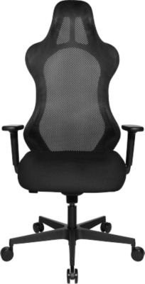 Topstar Bürostuhl Sitness RS Sport Uni mit 3D-Synchronmechanik, Armlehnen, Kopfstütze und Muldensitz in Schwarz - Bild 1