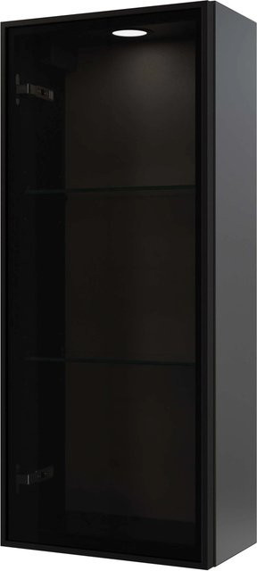 Pelipal Vitrinen-Wandschrank Quantum 05 in Anthrazit mit Rauchglas und LED-Beleuchtung, Breite: 30 cm, Höhe: 170 cm - Bild 1