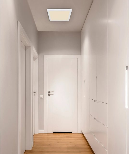 Globo LED-Deckenleuchte Lasse, 1-flammig, Weiß, B/T/H: 29,0 x 29,0 x 1,7 cm - Bild 1