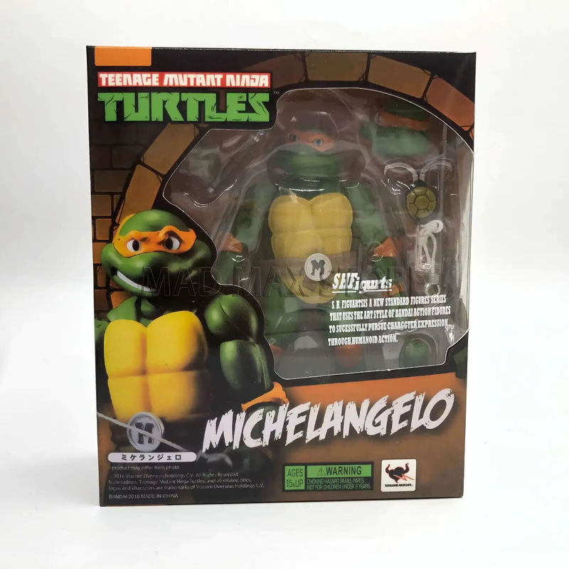 Bandai TMNT Ninja Actionfigur aus PVC, mehrfarbige Turtle Anime Figur, Höhe: 15 cm - Bild 5