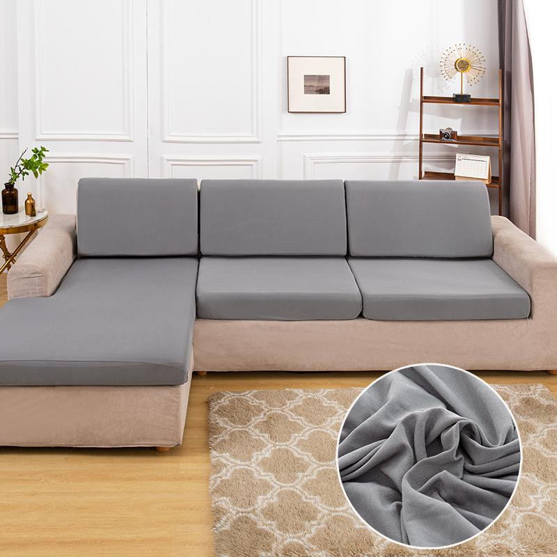 Yiran Furniture Elastischer Sofa-Kissenbezug aus Polyester in Weiß, Waschbarer Couchschutz für das Wohnzimmer - Bild 3