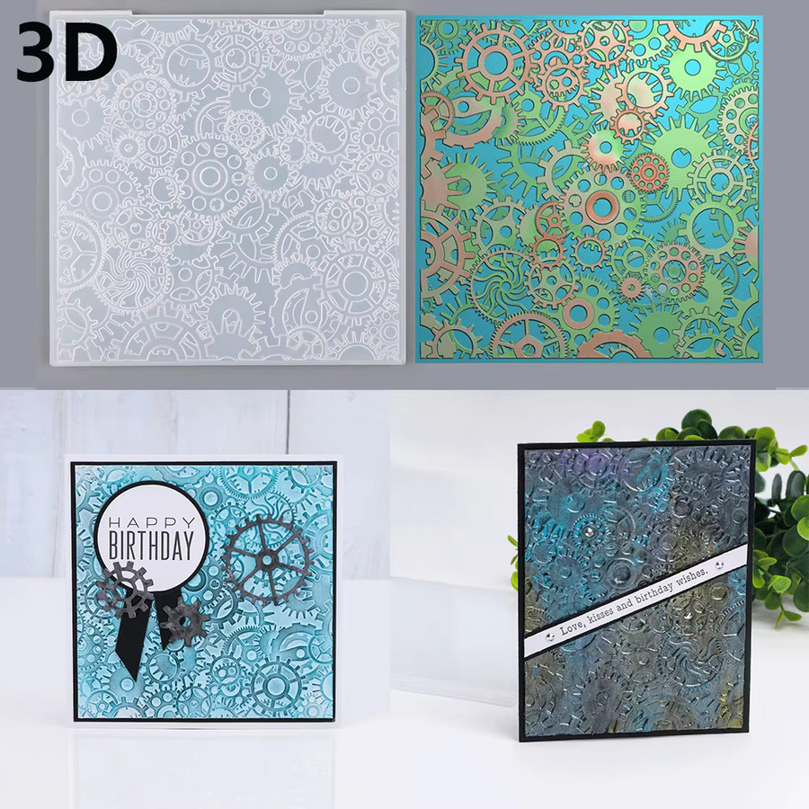 Steampunk Bastelpapier mit antiker Ausrüstung und 3D-Prägung für Scrapbook und DIY-Projekte - Bild 2