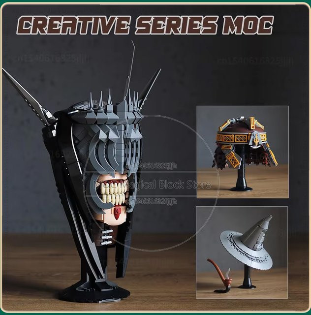 MOCBUILDING Bausteine Charakter Helm Grau 134-teiliges Set - Bild 1
