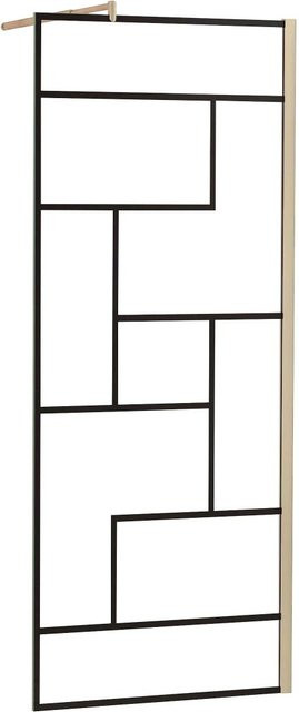 AICA Walk-in Duschwand aus Glas mit Stabilisierungsstange, Farbe: Transparent, B: 90 cm, H: 200 cm - Bild 1