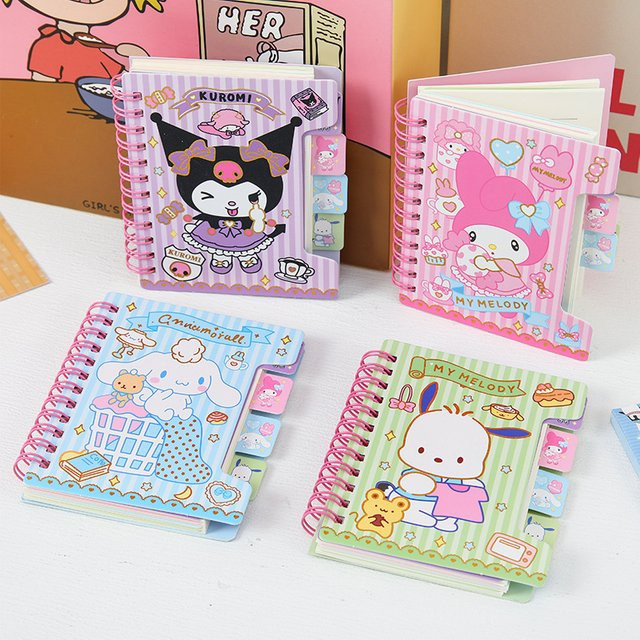 Sanrio Kawaii Notizbuch A7 mit Kuromi und Cinnamoroll Softcover in Multicolour - Bild 1