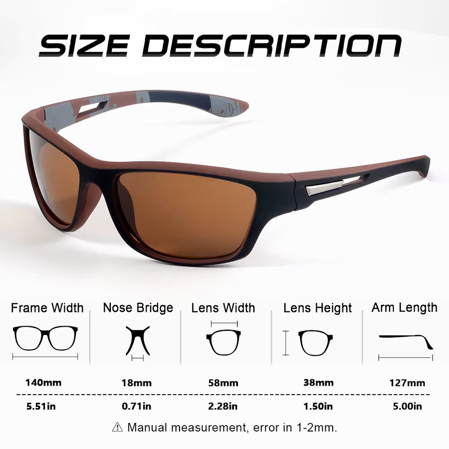 CRIXALIS Sonnenbrille Herren, Vollrand, braun, Kunststoff - Bild 2